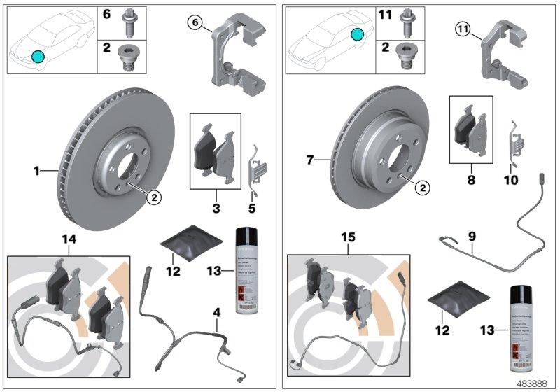 Diagram Brake service for your BMW X2  