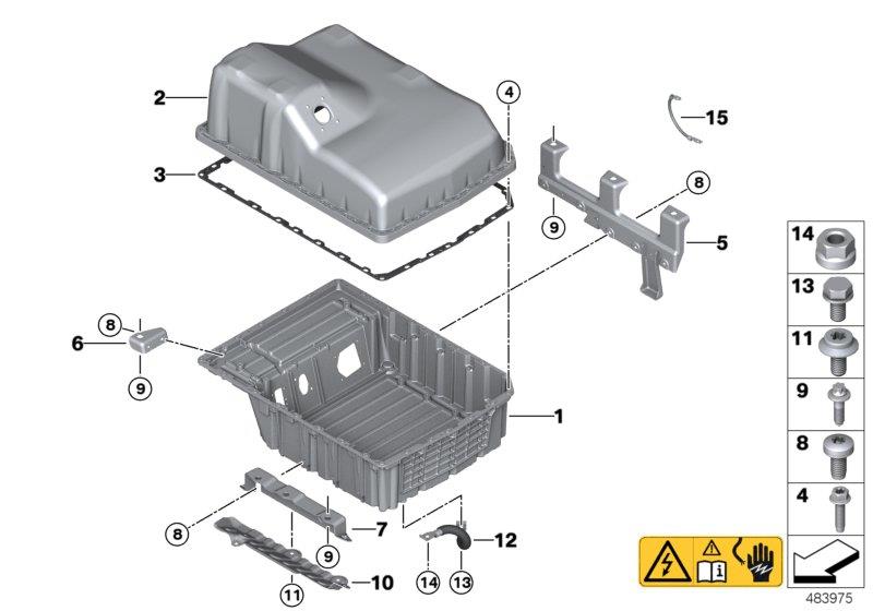 Diagram High-voltage battery housing for your MINI