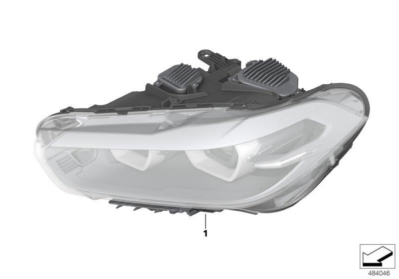 Diagram Headlight for your 2013 BMW M6   