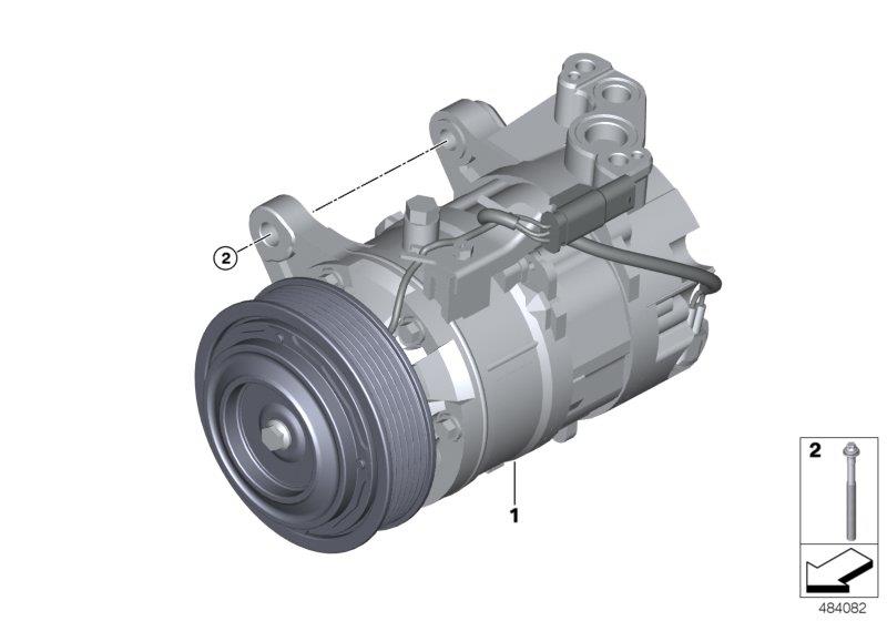 Diagram Air conditioning compressor for your BMW