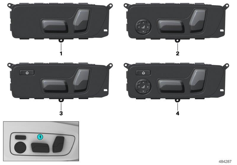 Diagram Seat adjustment switch, driver for your BMW