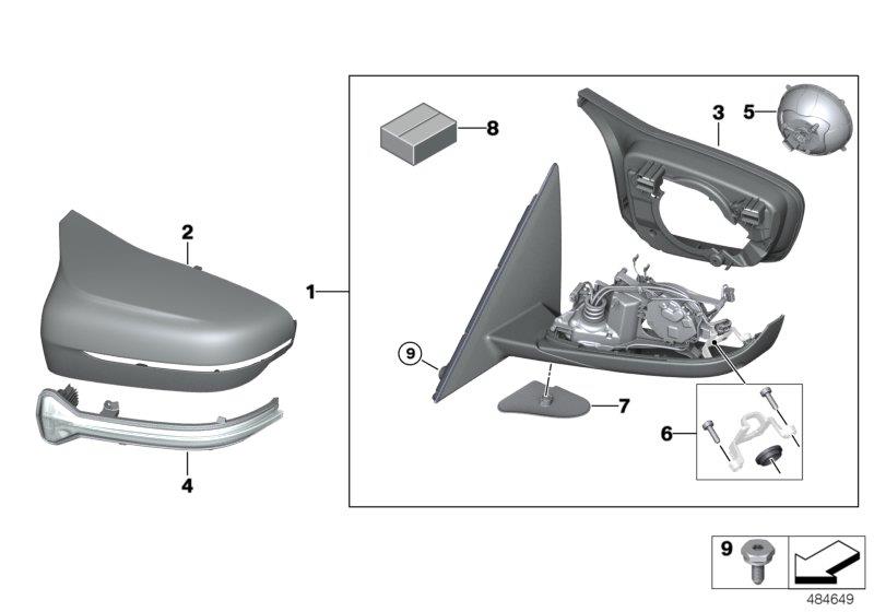 Diagram M Outside mirror for your 2018 BMW X2 28iX  