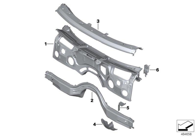 Diagram Splash wall parts for your 2014 BMW M6   