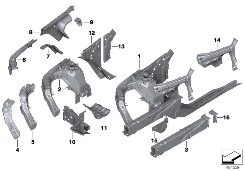 Diagram WHEELHOUSE/ENGINE SUPPORT for your 2019 BMW X4   