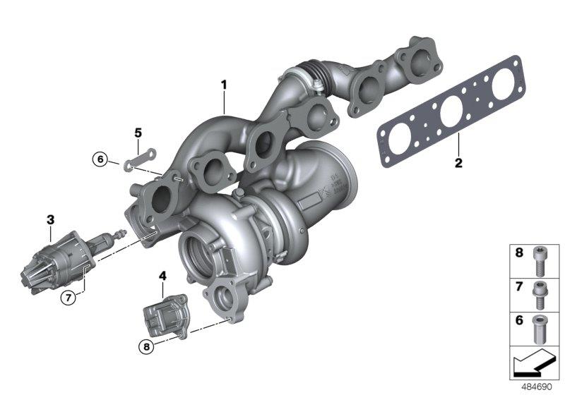 Diagram Turbocharger for your 2023 BMW 530eX   