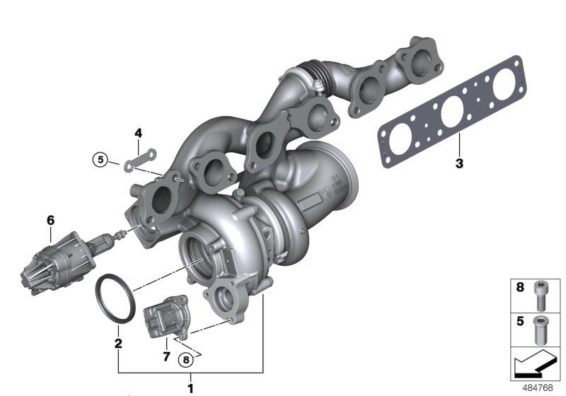 Diagram Turbocharger for your 2023 BMW 530eX   