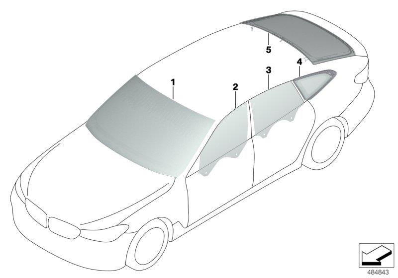 Diagram Glazing for your 2020 BMW 440iX   
