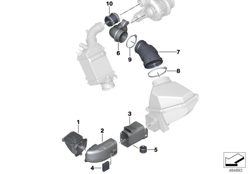 Diagram Air duct for your 2016 BMW 328i   