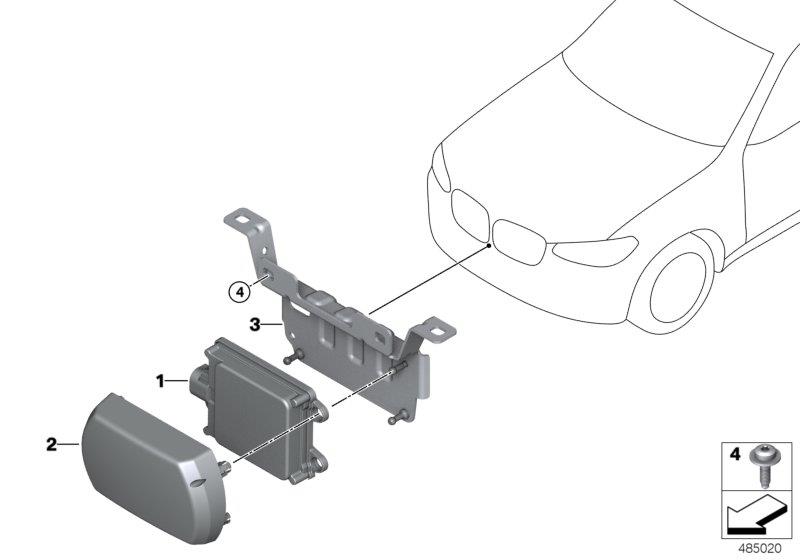 Diagram Front radar sensor, long range for your 1988 BMW M6   