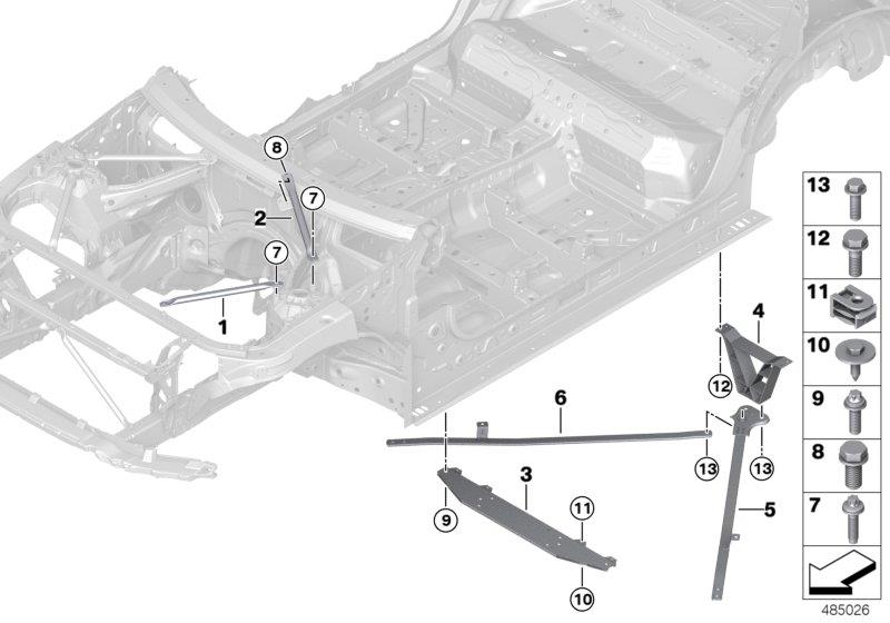 Diagram Reinforcement, body for your 2016 BMW 640iX   