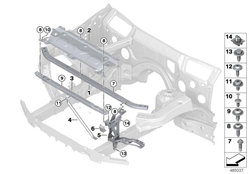 Diagram FRONT PANEL for your BMW