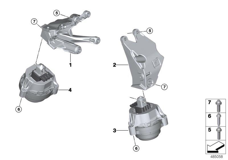 Diagram Engine Suspension for your 2021 BMW X3  30iX 