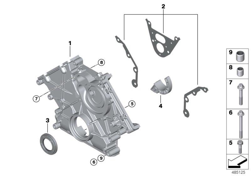 Diagram LOWER TIMING CASE for your 2016 BMW 640iX   