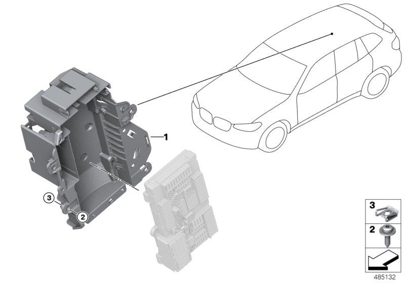 Diagram Equipment module, luggage compartment for your 1988 BMW M6   