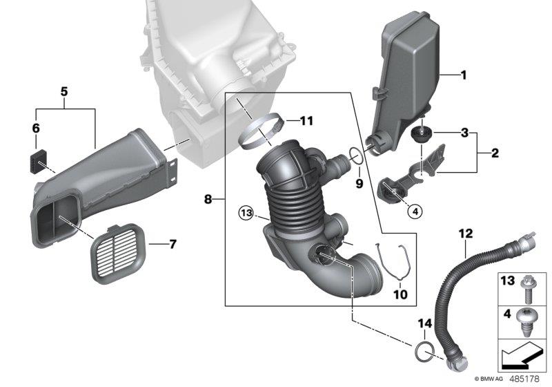 Diagram Air duct for your BMW