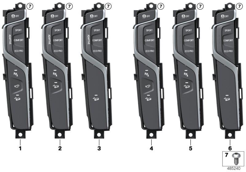 Diagram Operating unit, center console for your BMW