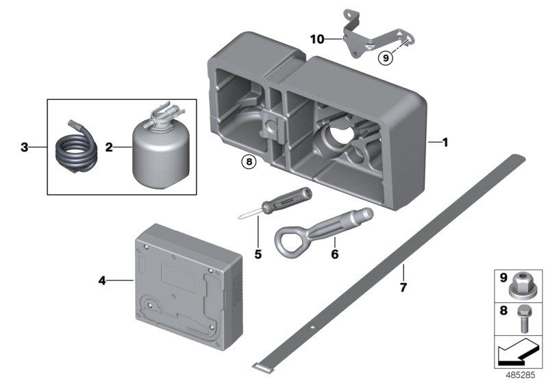 Diagram Tire Mobility Set for your 2022 BMW X3  30eX 