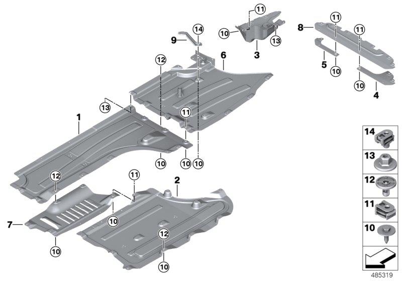 Diagram Underfloor coating for your BMW X2  