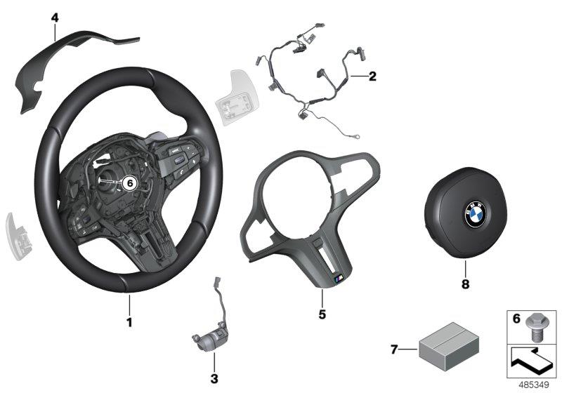 Diagram M Sp. st. wh. airbag multif./paddles for your 2019 BMW X4  M 