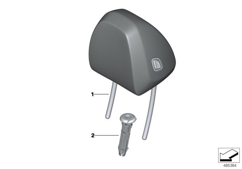 Diagram Seat, front, head restraint for your 2006 BMW M6   