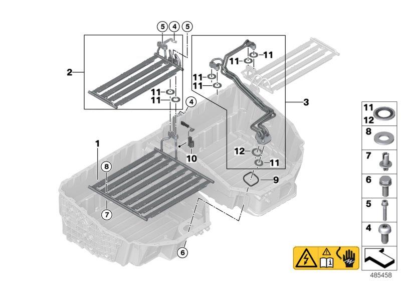 Diagram Cooler for high-voltage battery for your BMW