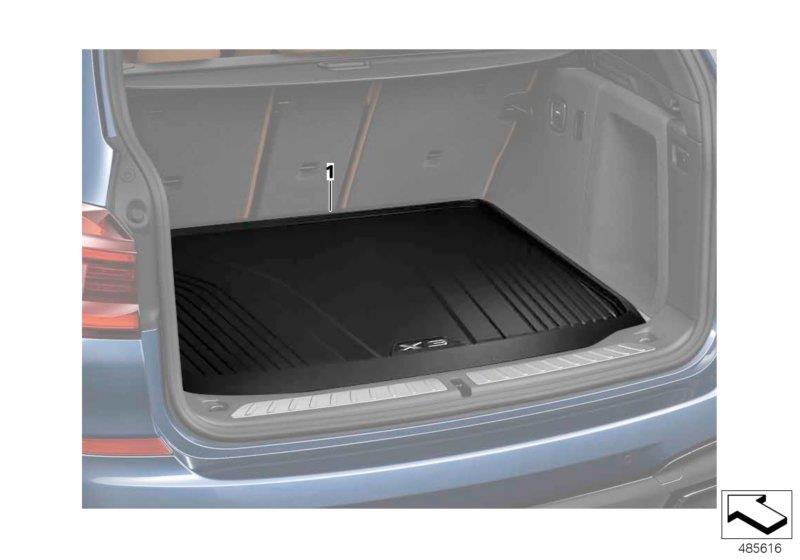 Diagram Fitted luggage compartment mat for your 2013 BMW X3   