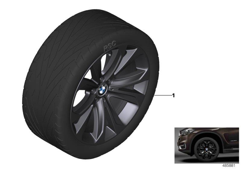 Diagram BMW LA wheel Star Spoke 491 - 20"" for your BMW X5  