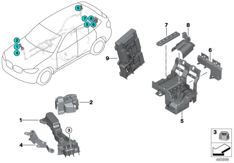 Diagram Power distribution box / B+ distributor for your 2007 BMW M6   