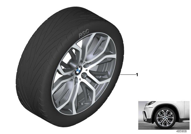Diagram BMW Perf. LA wheel Y-spoke 375 - 21" for your 2018 BMW X6   