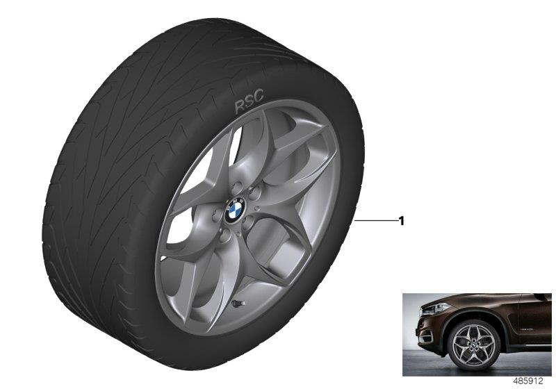 Diagram BMW LA wheel double spoke 215 - 21" for your BMW X5  