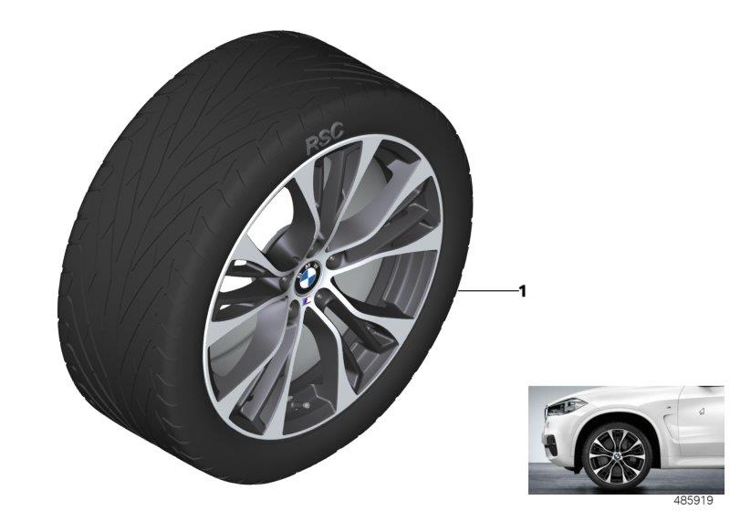 Diagram BMW LA wheel M Perf. Doub.sp.599M-21" for your BMW X6  