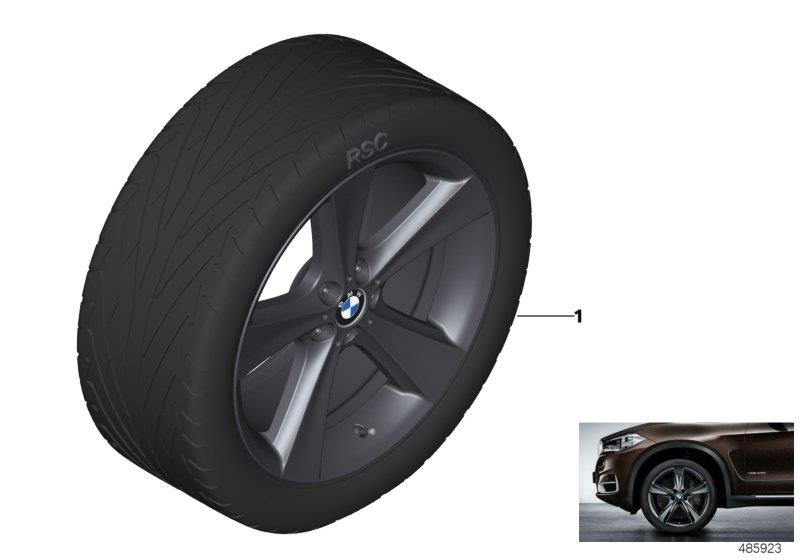 Diagram BMW LA wheel star spoke 128 - 21" for your BMW X5  