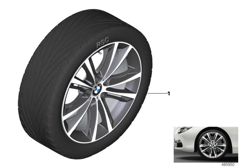 Diagram BMW LA wheel M Perf. V-spoke 464M - 20" for your 2013 BMW Hybrid 5  Sedan 