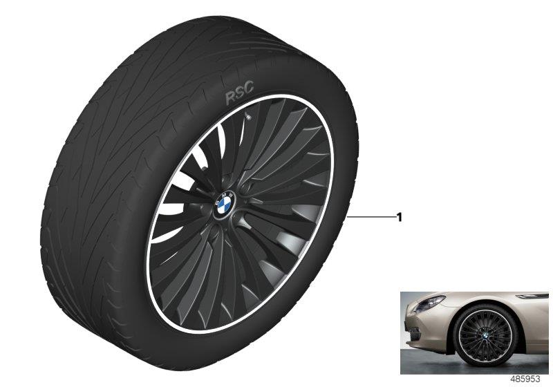 Diagram BMW LA wheel multi-spoke 410 - 20" for your 2013 BMW Hybrid 5  Sedan 