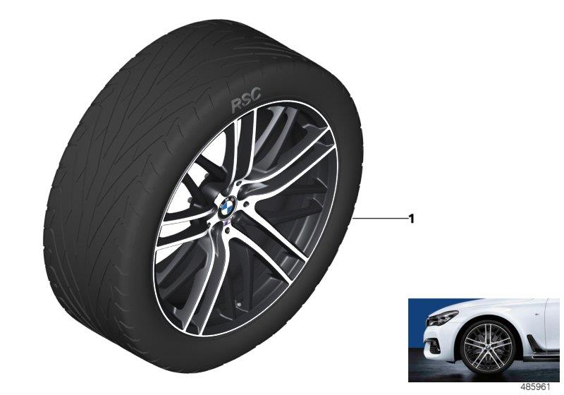 Diagram BMW LA wheel M Perf. Doub.sp.650M-21" for your BMW 640iX  