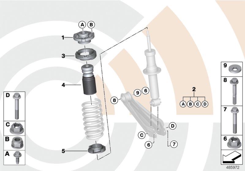 Diagram Installation kit support bearing for your 2016 BMW 535i   