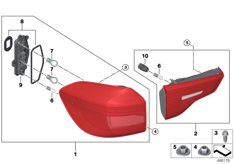 Diagram Rear light for your 1996 BMW