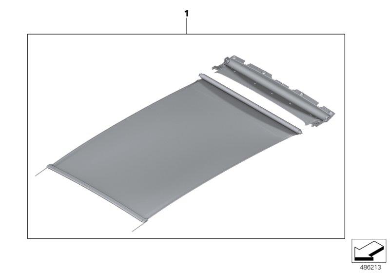 Diagram Panorama glass roof, roller for your BMW M6  