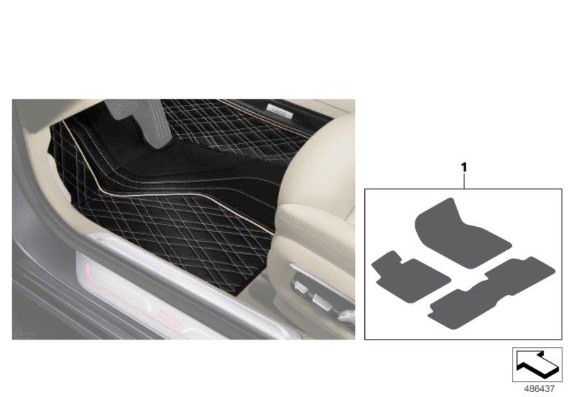 Diagram Floor mats Exclusive for your 2017 BMW 750i   