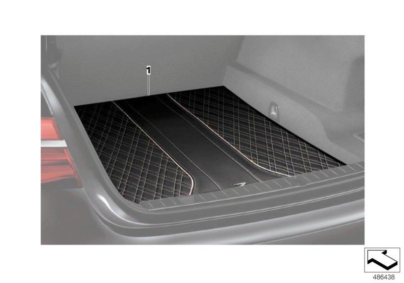 Diagram Trunk floor mat Exclusive for your BMW 750i  
