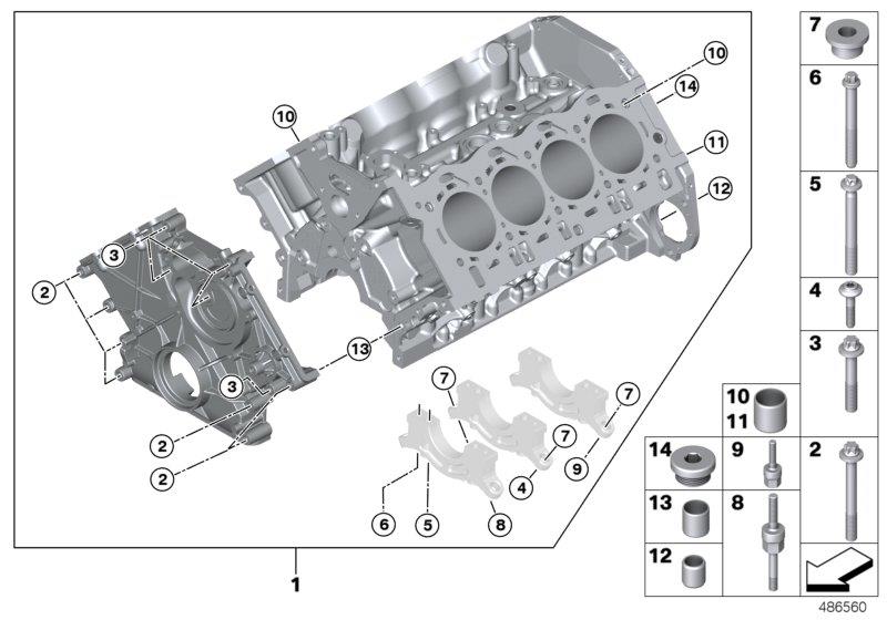Diagram Engine block for your 2015 BMW 228iX   