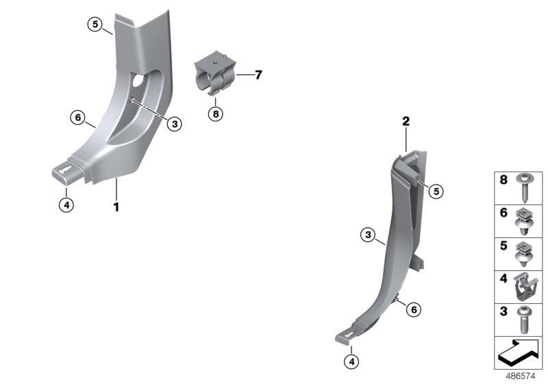 Diagram TRIM PANEL LEG ROOM for your 2017 BMW M4 GTS   