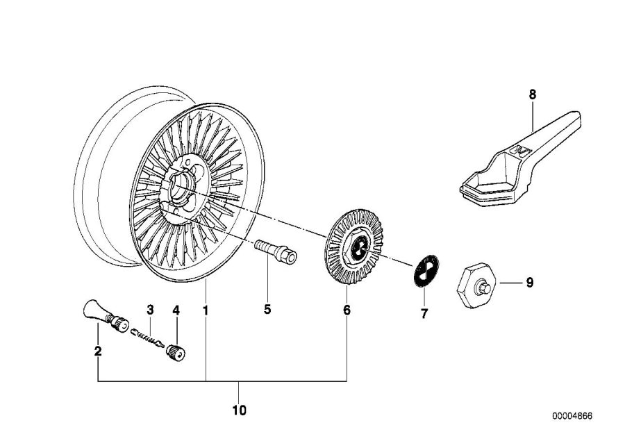 Le diagramme Jante à rayons multiples (Styl. 4) pour votre BMW