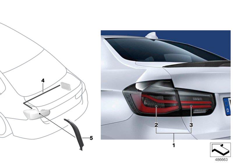 Diagram M Performance tail lights for your BMW