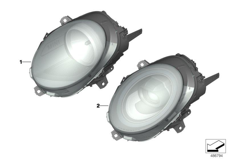 Diagram Headlight for your MINI