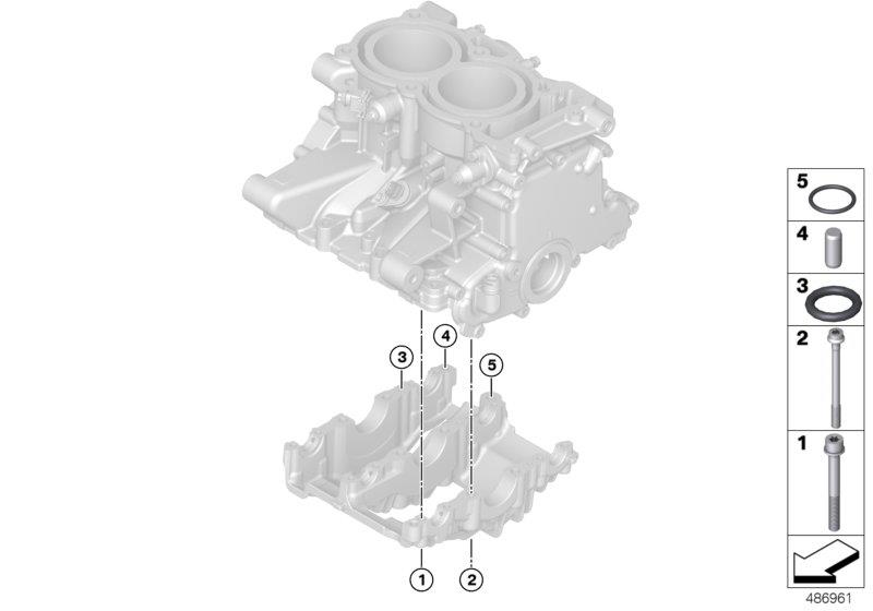 Diagram Engine block mounting parts for your 2016 BMW X1   
