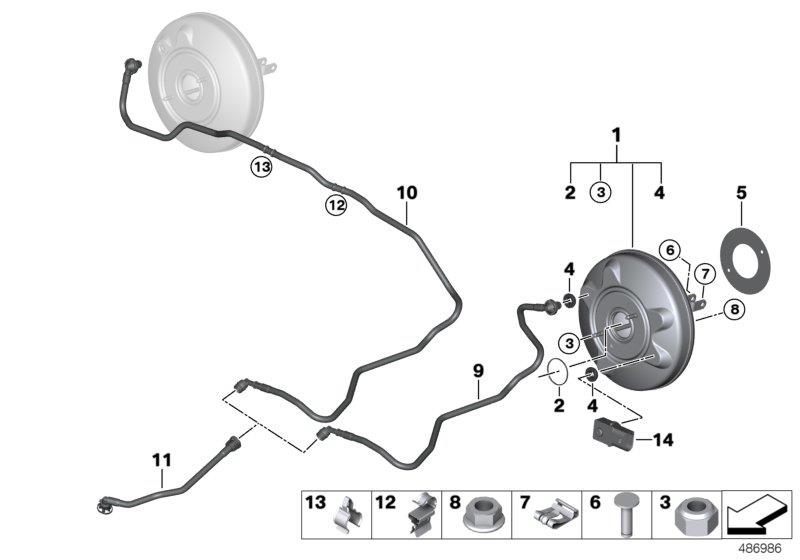 Diagram Power brake for your 2010 BMW 128i   