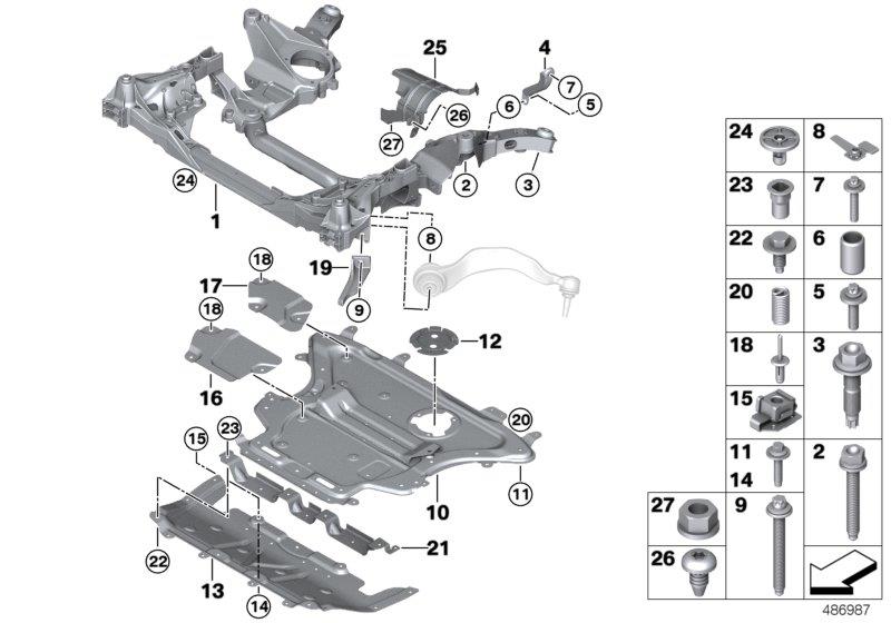 Diagram Front axle support, 4-wheel for your 2018 BMW X5  M 