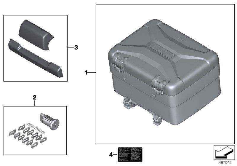 Diagram Top Case for your 2010 BMW K1300S   