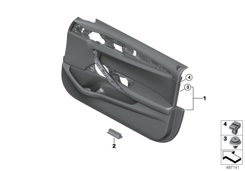 Diagram Door trim panel, front for your 2023 BMW X3  30eX 